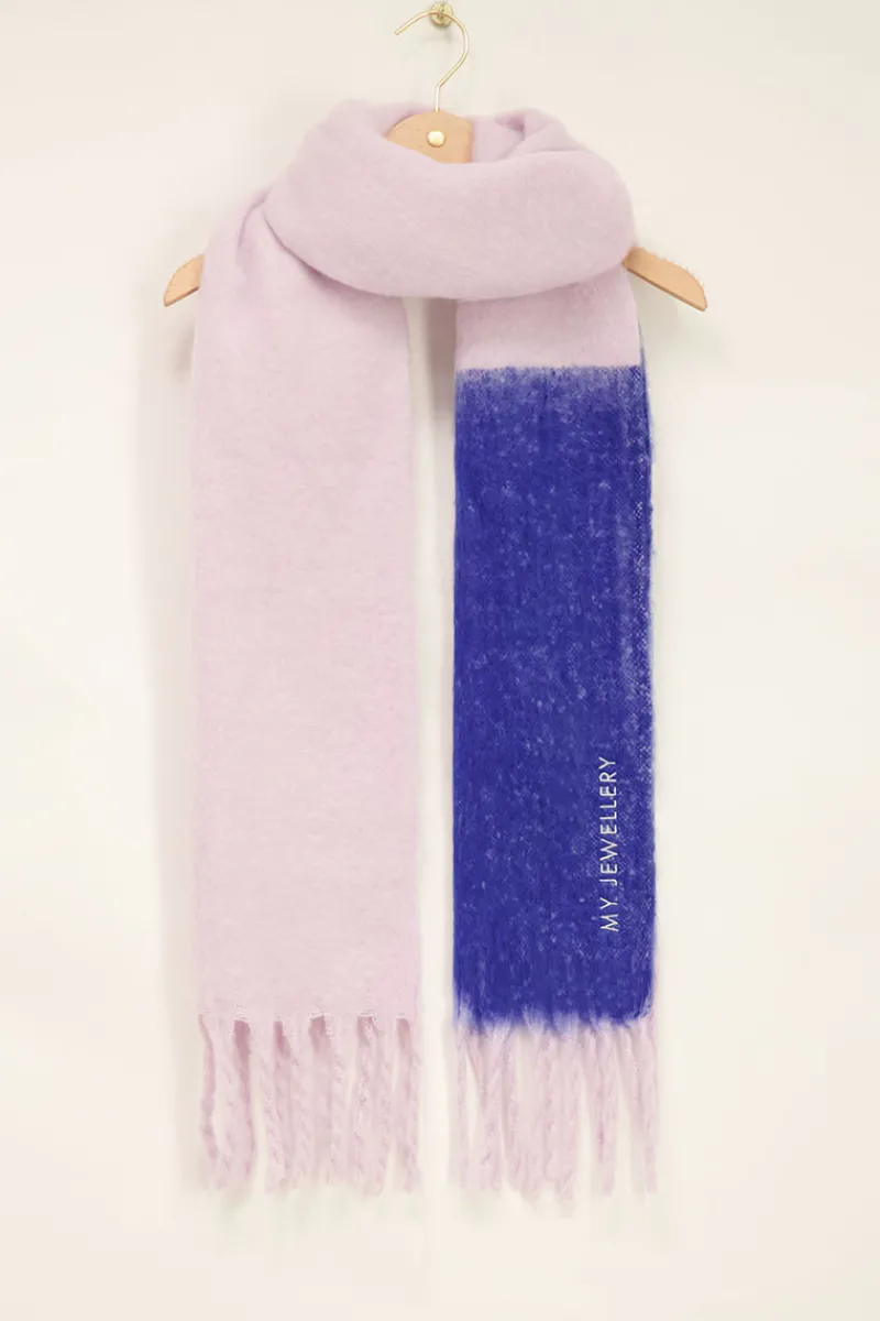 My Jewellery Écharpe Bicolore Bleue & Lilas Bleu/Violet clair Online