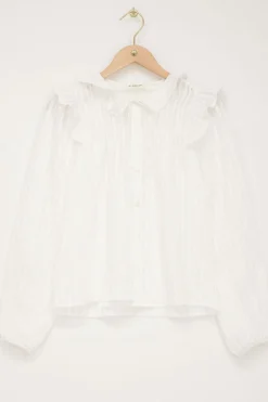 My Jewellery Chemise Blanche à Volants Avec Nœud Outlet
