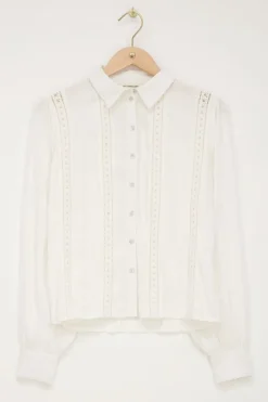 My Jewellery Chemise Blanche Avec Détails En Dentelle Outlet