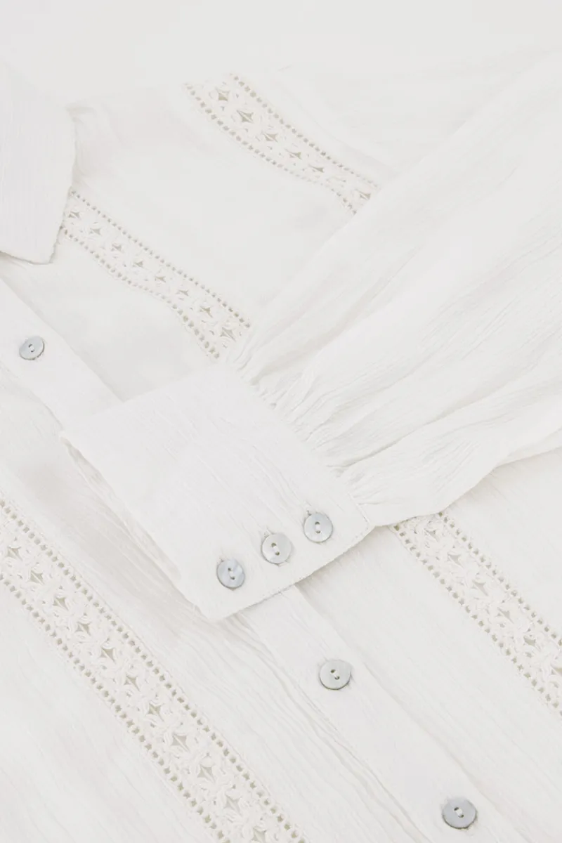 My Jewellery Chemise Blanche Avec Détails En Dentelle Outlet