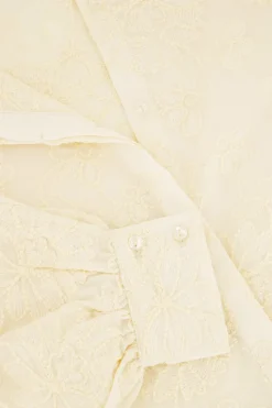 My Jewellery Chemise Crème Avec Broderie Florale Fashion