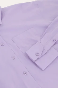 My Jewellery Chemise Lilas à Poche Poitrine Violet clair Clearance