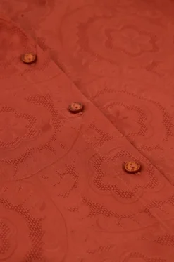 My Jewellery Chemise Rouge Aspect Satiné Jaquard Fashion