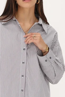 My Jewellery Chemise Violette Et Blanche à Rayures Online