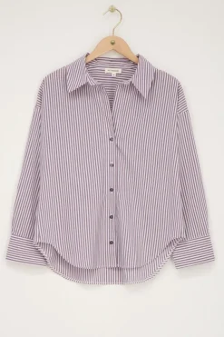 My Jewellery Chemise Violette Et Blanche à Rayures Online