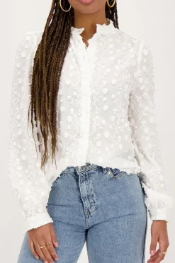My Jewellery Chemisier Blanc Avec Broderie Fashion
