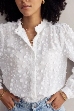 My Jewellery Chemisier Blanc Avec Broderie Fashion