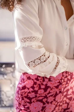 My Jewellery Chemisier Blanc Avec Détails En Dentelle Best