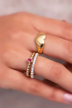 My Jewellery Chevalière Avec Petit Cœur Outlet