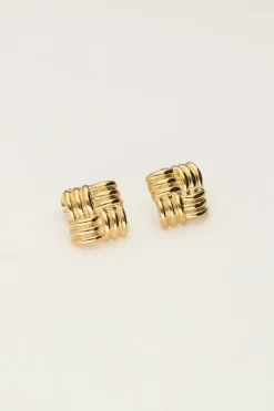 My Jewellery Clous Carrés Tissés Clearance