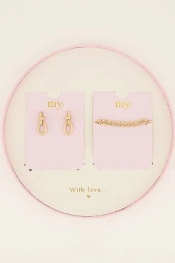 My Jewellery Coffret Cadeau Boucles D’oreilles Et Bracelet à Maillons Discount