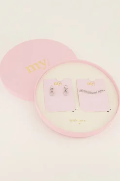 My Jewellery Coffret Cadeau Boucles D’oreilles Et Bracelet à Maillons Discount