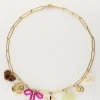 My Jewellery Collier à Charms Avec Lien Et Fleurs Multicolores Fashion
