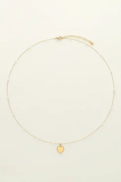 My Jewellery Collier à Charms Coeurs Et Perles Discount