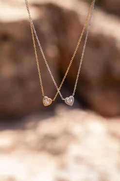 My Jewellery Collier à Cœur En Strass Fashion