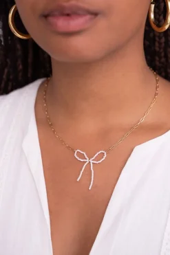 My Jewellery Collier à Maillons Avec Nœud En Perles Fashion