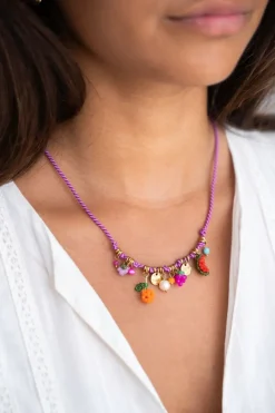My Jewellery Collier Art En Cordon Violet Tutti Frutti Best