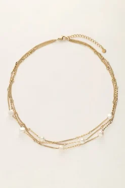 My Jewellery Collier Avec 3 Petites Chaînes Et Des Perles Online