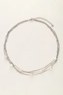 My Jewellery Collier Avec 3 Petites Chaînes Et Des Perles Online