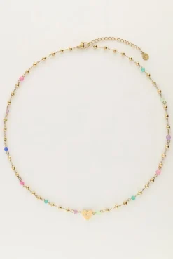 My Jewellery Collier Avec Cœur Et Perles Vertes Hot