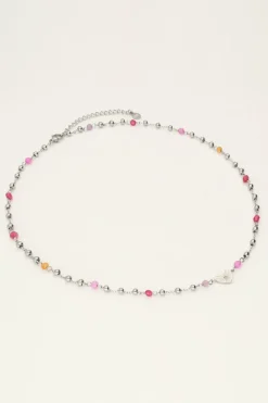 My Jewellery Collier Avec Cœur Et Perles Roses Sale