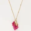 My Jewellery Collier Avec Grappe De Raisin Fuchsia New