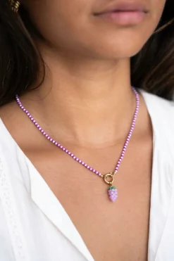 My Jewellery Collier Avec Grappe De Raisin Violet Hot