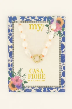 My Jewellery Collier Casa Fiore De Perles Orange Sale