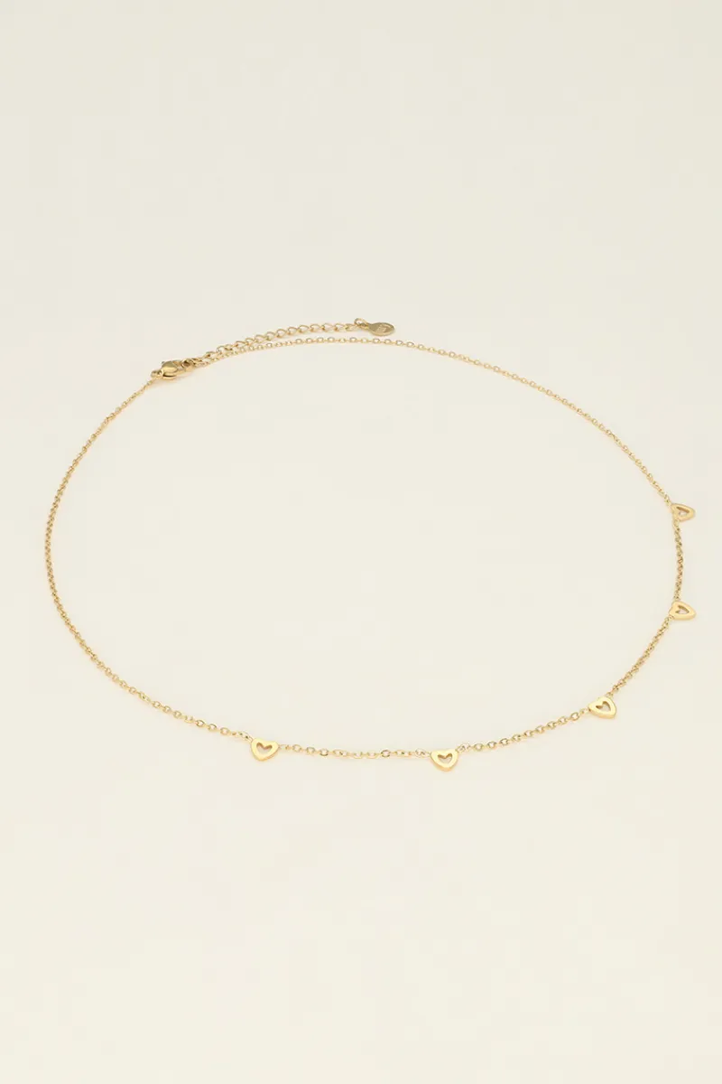 My Jewellery Collier Chaîne à Petits Coeurs Best