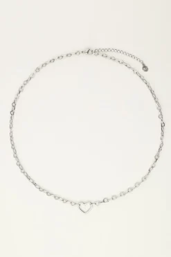 My Jewellery Collier Chaîne Avec Petit Pendentif Cœur Ouvert Hot