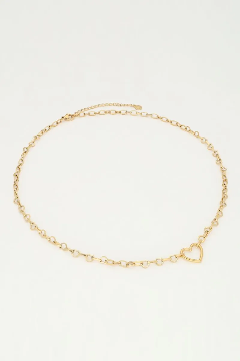 My Jewellery Collier Chaîne Avec Petit Pendentif Cœur Ouvert Hot