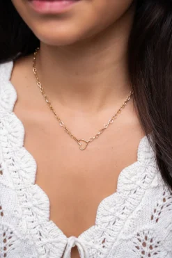 My Jewellery Collier Chaîne Avec Petit Pendentif Cœur Ouvert Hot