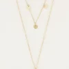 My Jewellery Collier Chaîne Double Avec Pièces Hot