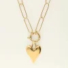 My Jewellery Collier Chaîne Grand Pendentif Coeur Discount