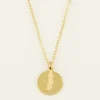 My Jewellery Collier Chaîne Médaillon Et Plume Fashion