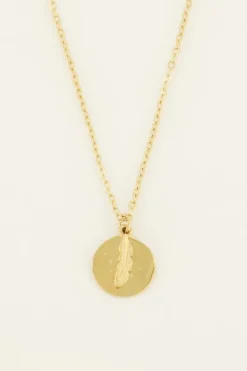 My Jewellery Collier Chaîne Médaillon Et Plume Fashion