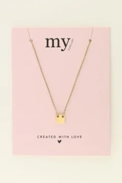 My Jewellery Collier Chaîne Pendentif Carré Discount