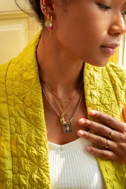 My Jewellery Collier Cordon à Pendentif Violet Mystic Fashion