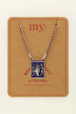 My Jewellery Collier Cordon à Pendentif Violet Mystic Fashion