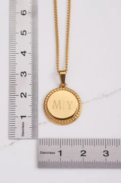 My Jewellery Collier Court Et Médaillon à Graver Atelier Clearance