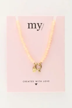 My Jewellery Collier De Perles Orange Avec Fermoir Sale