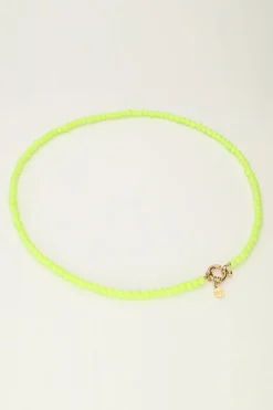 My Jewellery Collier De Perles Vertes Avec Fermoir New