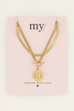 My Jewellery Collier Deux Chaînes à Médaillon Online