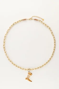 My Jewellery Collier En Cordon Blanc Avec Botte Western New