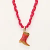 My Jewellery Collier En Cordon Rose Avec Botte Western Best