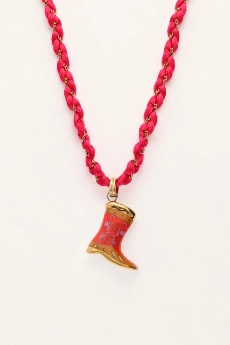 My Jewellery Collier En Cordon Rose Avec Botte Western Best