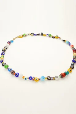 My Jewellery Collier Equal Avec Perles De Verre Colorées Clearance