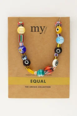 My Jewellery Collier Equal Avec Perles De Verre Colorées Clearance