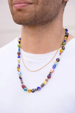My Jewellery Collier Equal Avec Perles De Verre Colorées Clearance