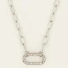 My Jewellery Collier Maille à Pendentif En Strass Discount